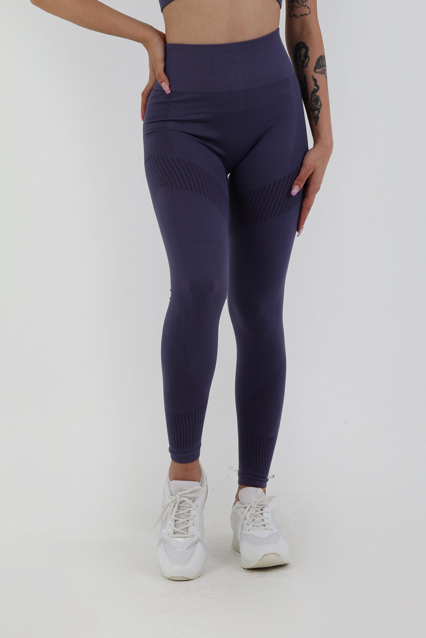 Yüksek Bel Seamless Toparlayıcı Spor Tayt – Skipper Blue | Push-Up Etkili & Nefes Alan Kumaş