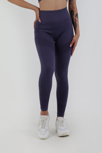 Yüksek Bel Seamless Toparlayıcı Spor Tayt – Skipper Blue | Push-Up Etkili & Nefes Alan Kumaş