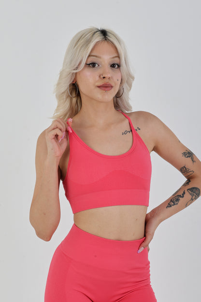 Raspberry Seamless Sporcu Büstiyer – Hafif & Şık Duruş