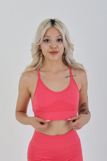 Raspberry Seamless Sporcu Büstiyer – Hafif & Şık Duruş