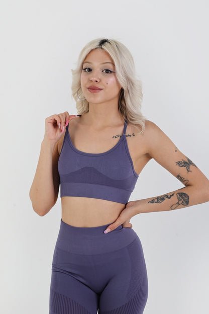 Skipper Blue Seamless Sporcu Büstiyer – Hafif & Şık Duruş