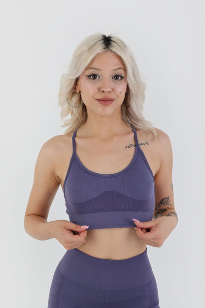 Skipper Blue Seamless Sporcu Büstiyer – Hafif & Şık Duruş
