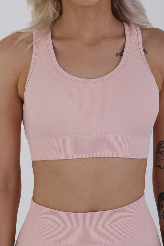 Rose Shadow Seamless Sporcu Büstiyer – Hafif & Şık Duruş