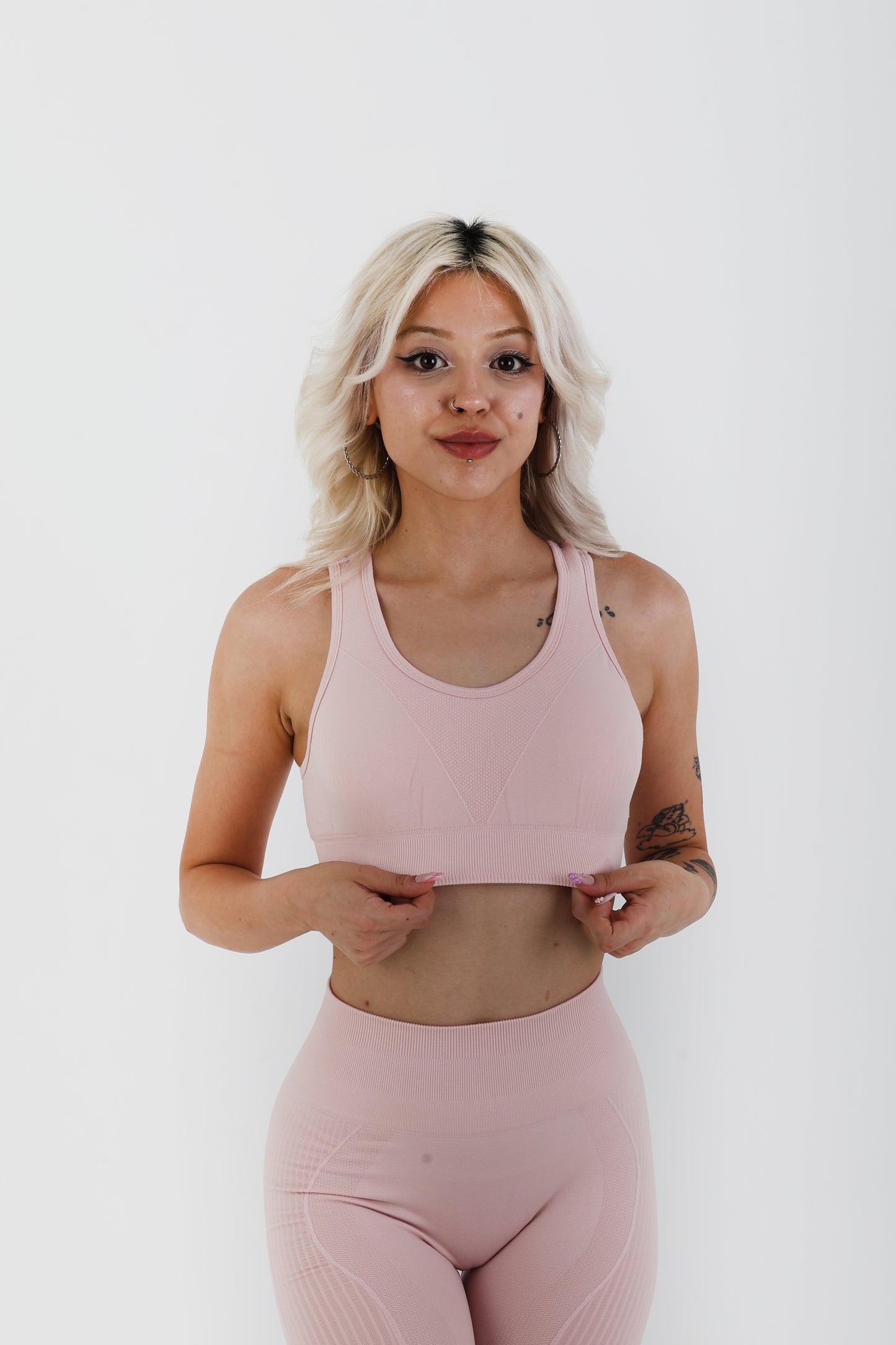 Rose Shadow Seamless Sporcu Büstiyer – Hafif & Şık Duruş