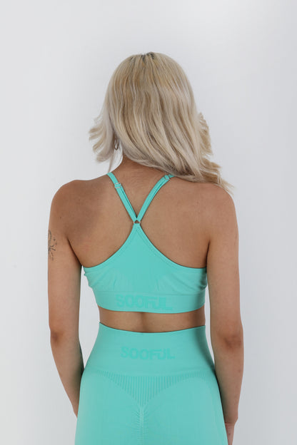 Pool Blue Seamless Sporcu Büstiyer – Hafif & Şık Duruş