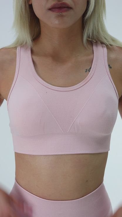 Rose Shadow Seamless Sporcu Büstiyer – Hafif & Şık Duruş