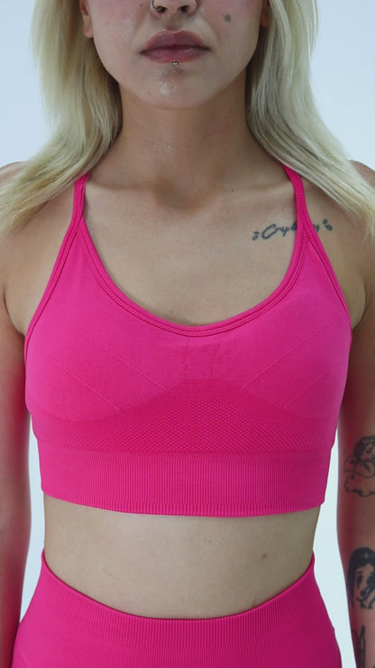 Raspberry Seamless Sporcu Büstiyer – Hafif & Şık Duruş
