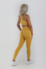Daffodil Seamless Spor Takım – Yüksek Bel Push-Up Tayt & Destekleyici Spor Bra | Şık & Nefes Alabilir Kumaş