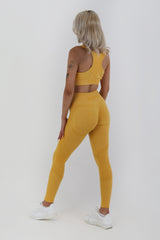Daffodil Seamless Spor Takım – Yüksek Bel Push-Up Tayt & Destekleyici Spor Bra | Şık & Nefes Alabilir Kumaş